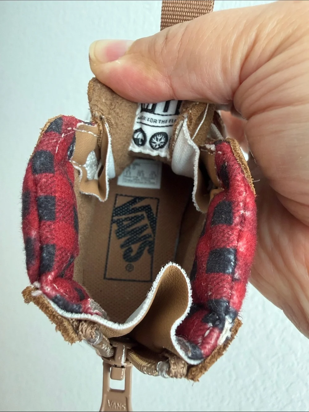 Baby Vans Sk8-Hi Plaid Brown & Black Skate Shoes